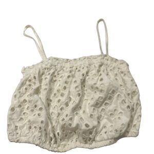 Express Ivory Ruffled Top